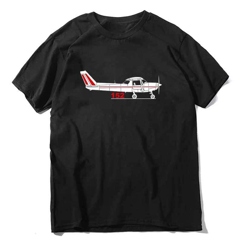 Vendita Calda Moda Cotone Stampa Uomo Aeroclassico Ppl Pilota Cessna 152 Aereo Ispirato Traspirante Tees