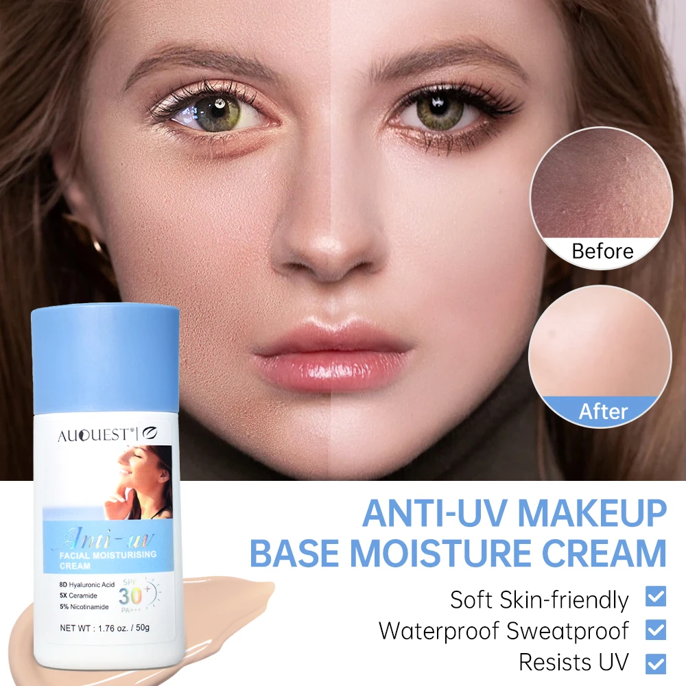 Crema Solare Uv Primer Per Il Viso Base Per Il Trucco Umidità Pori Invisibili Linea Fine Liscia Controllo Dell'Olio Primer Illuminante Cura Quotidiana
