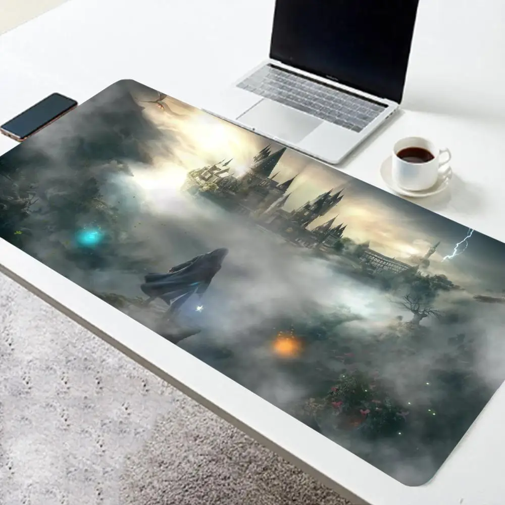 H_Hogwarts S Legacy_Y Mouse Pad Large Hot Desk Mat Tapis De Souris Escritorio Leather Pu Desk Accessories Gaming Mat Anti-Slip Waterproof Table Mat