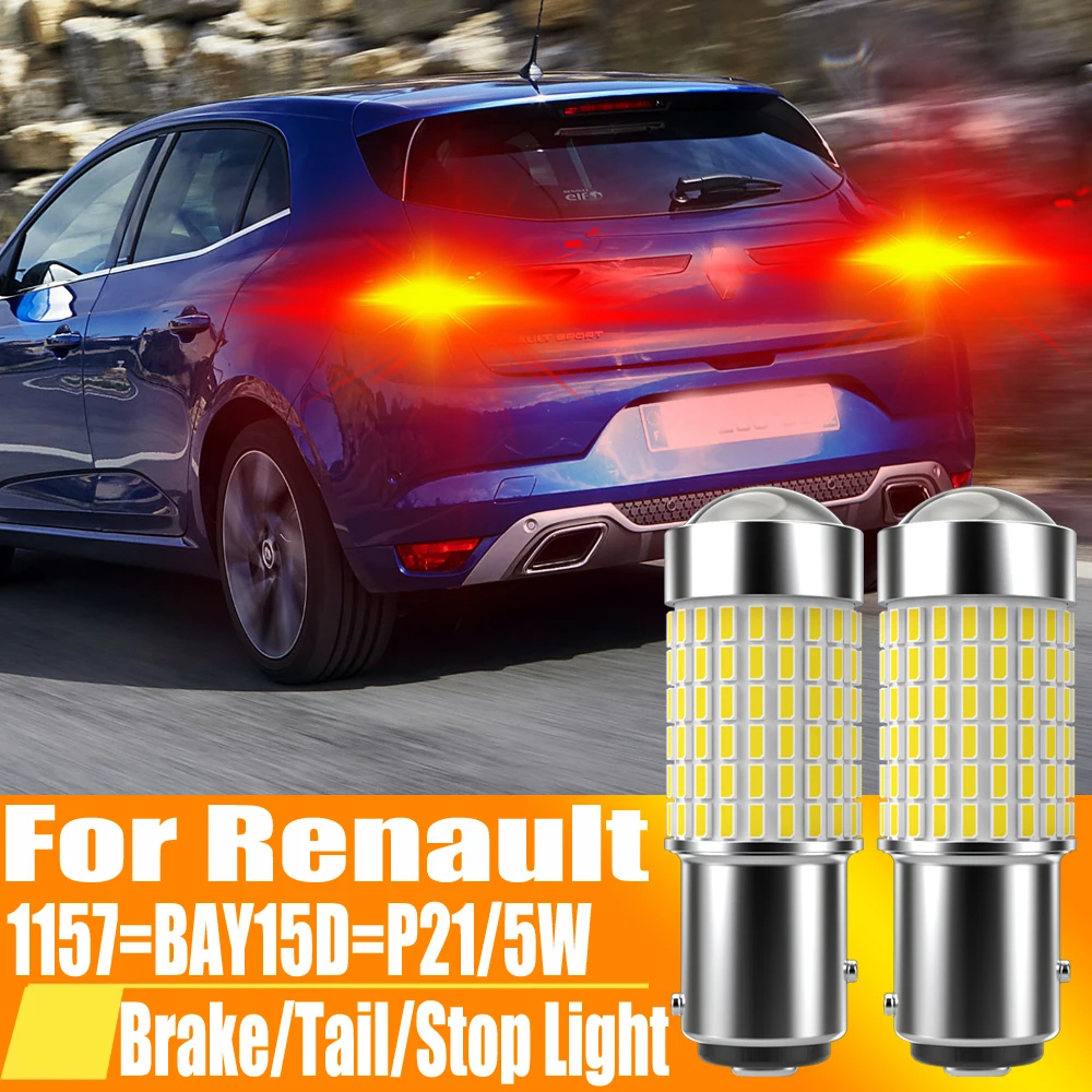 2 Pz 1157 P21/5W Bay15D 7528 Led Luci Freno Stop Lampadina Diodo Fanale Posteriore 12V Per Renault Megane 3 2 4 Scenic Clio Captur Fluence
