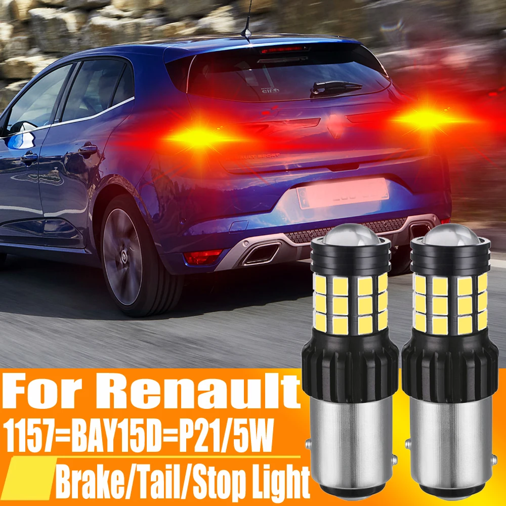 2 Pz 1157 P21/5W Bay15D 7528 Led Luci Freno Stop Lampadina Diodo Fanale Posteriore 12V Per Renault Megane 3 2 4 Scenic Clio Captur Fluence