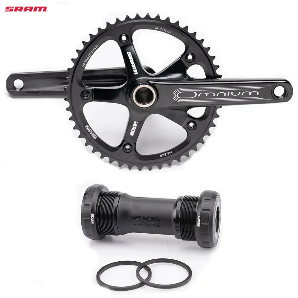 Sram Original Omnium Track Guarnitura A Scatto Fisso Ruota Dentata Per Bicicletta 48T Gxp 165/170Mm Guarnitura A Binario A Velocità Singola/Guarnitura