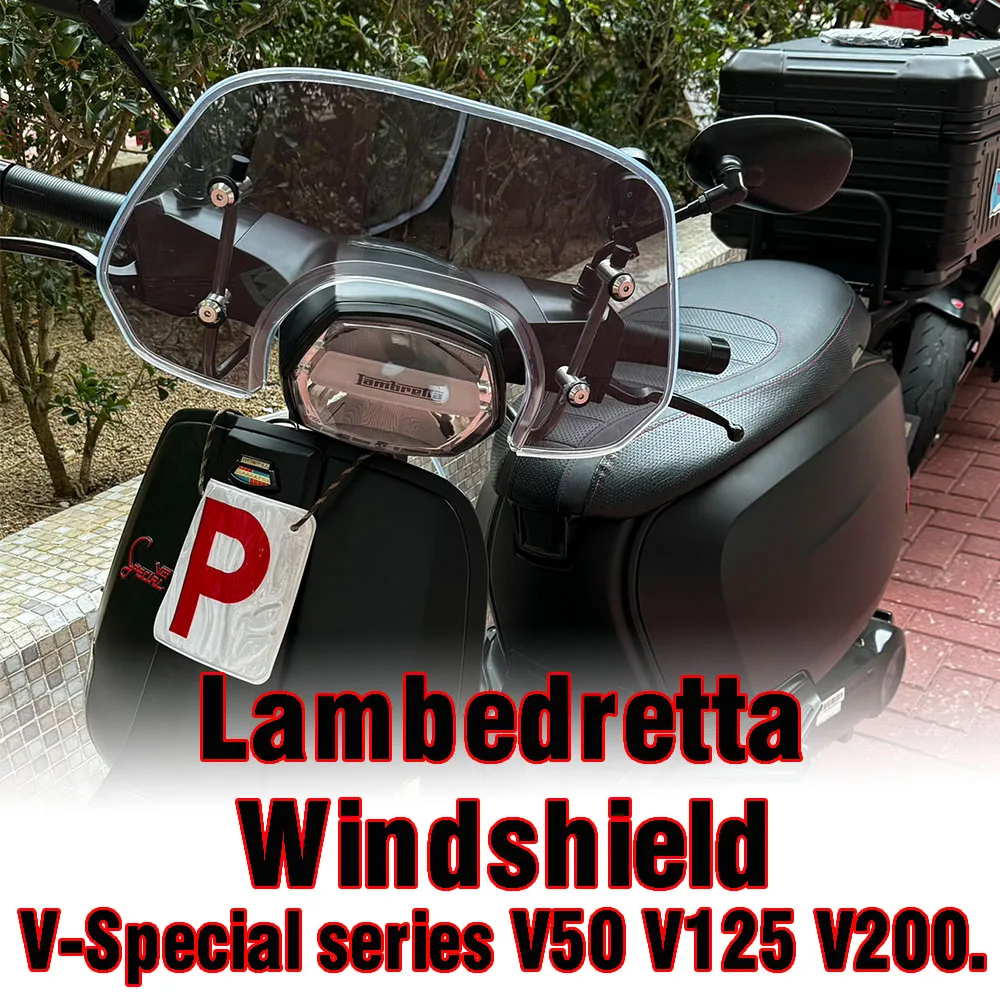 Per Lambretta V200 V125 V50 Parabrezza Anteriore Moto Aumenta Il Deflettore Del Vento Allargato Per Lambretta V200 V-Accessori Speciali