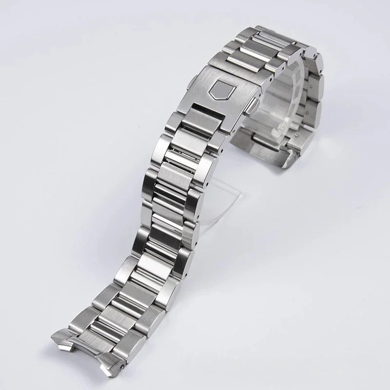 Per Tag Heuer Carrera 1887 Cinturino Orologi Accessori Bracciale In Acciaio Inossidabile 316L Cinturino In Argento Fibbia Sicura 24 22Mm