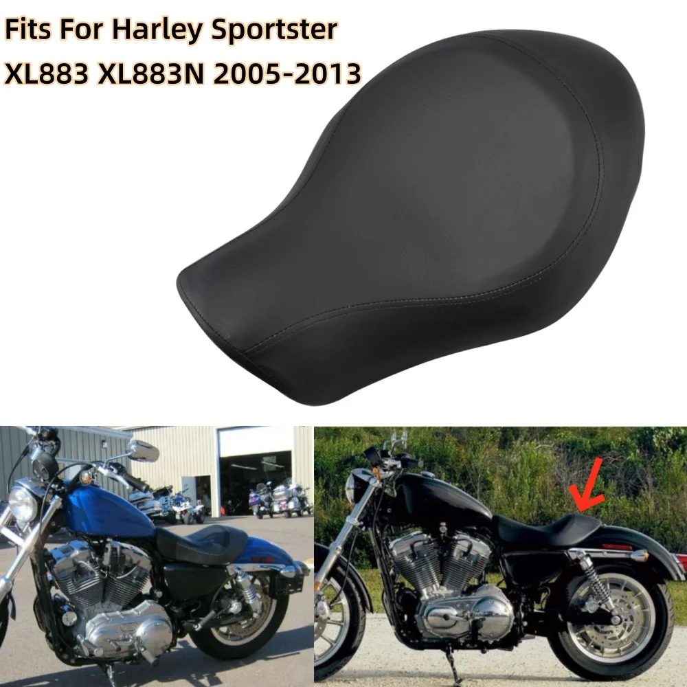 Moto Pu Leather Rider Solo Driver Cuscino Del Sedile Per Harley Davidson Sportster Xl 883 1200 48 72 Iron Forty Eight 04-15