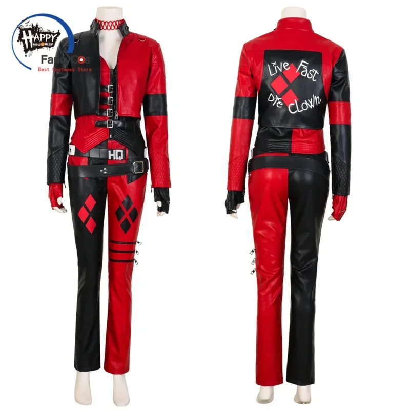 Suicide Harley Costumi Cosplay Quinn Jacket Costume Harleen Cosplay Quinzel Joker Coat Girl Custom Made