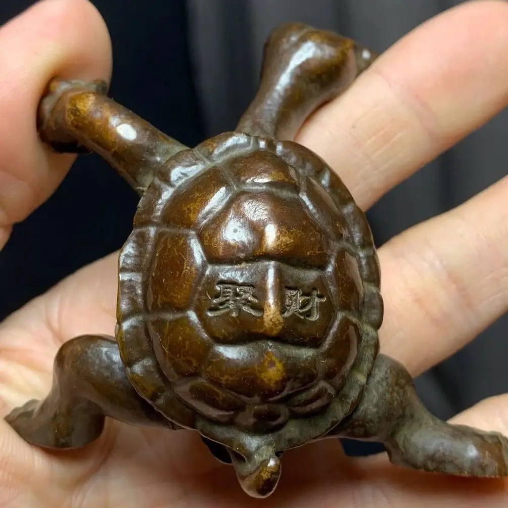 Raccolta Popolare Tartarughe Ninja, Attrazione Di Ricchezza, Benedizione, Tartarughe Drago Solide In Rame Viola, Merci Usate