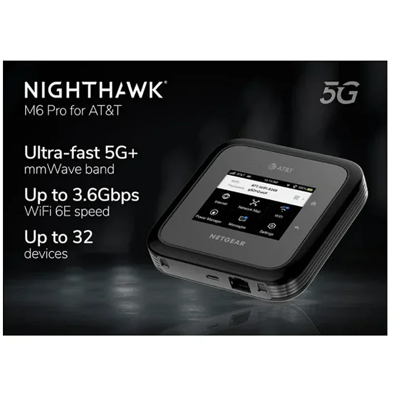 Netgear Nighthawk Mr6500 M6 Pro Router Wifi Sbloccato Global 5G Band Mmwave Sub6 Wifi6E 3.6Gbps 2.5G Porta Ethernet Sdx65