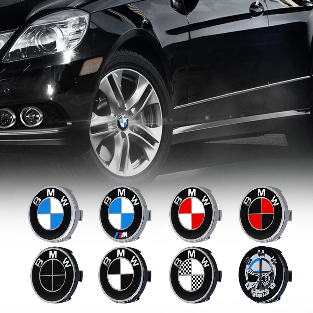 4 Pz 60/63/68Mm Car Emblem Wheel Center Covers Coprimozzo Caps Sostituzione Badge Per Bmw M E30 E34 E36 E39 E46 E52 E53 M3 M5 M6 F01 F20