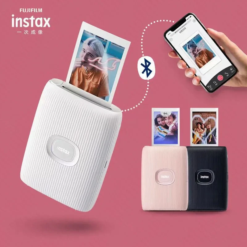 Nuova Stampante Fujifilm Instax Mini Stampante Fujifilm Originale Link 2 Con Stampante A Pellicola Istantanea Instax Mini Film Selezionabile