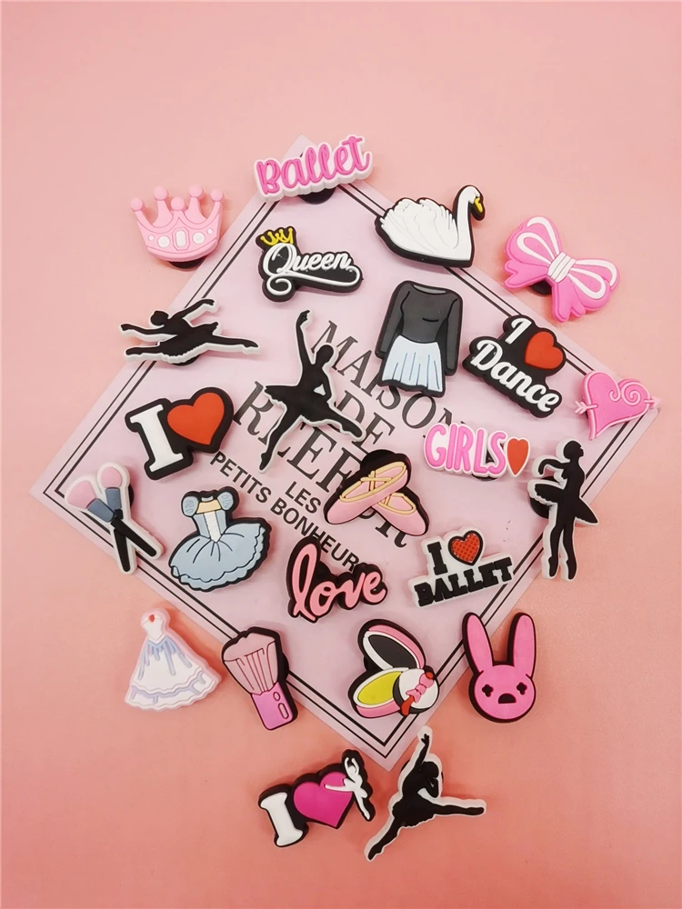 Novità Ballet Dance Croc Charms Fai Da Te Fibbia Per Scarpe Decorazione Zoccoli Da Donna Accessori Croc Pins Ornamenti Jibz Regali Per Feste Per Bambi