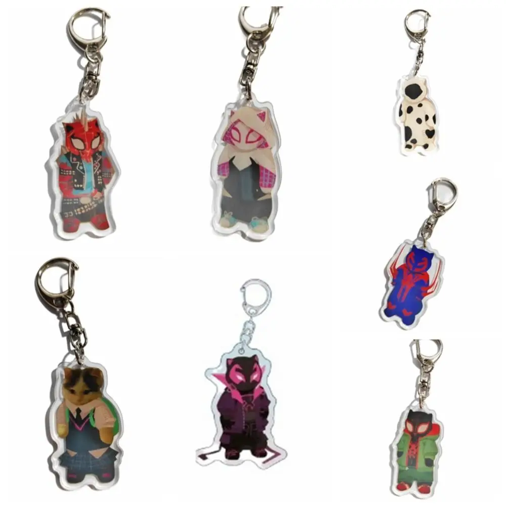 Memes Cat Cat Superhero Keychain Superhero Anime Spider Cat Portachiavi Spider Punk Indistruttibile Memes Cat Ciondolo Borsa
