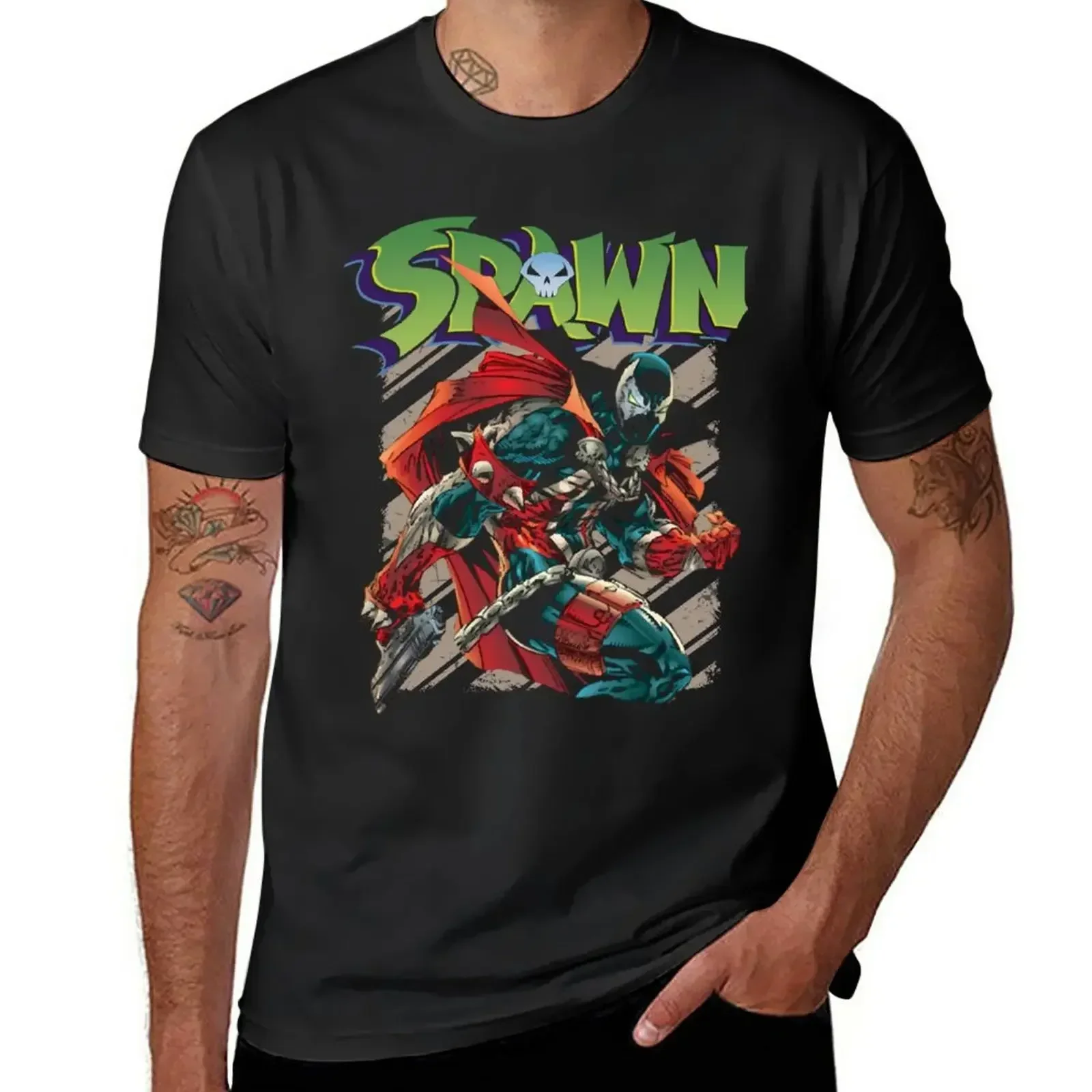 T-Shirt Vintage Spawn - Hell Spawn Plus Size Magliette Doganali Da Uomo