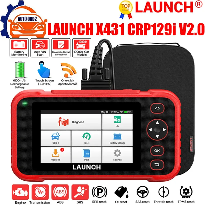 Avvia X431 Crp129I V2.0 X431 Crp129E Obd2 Scanner Per Auto Sas Srs Epb Oil Bms 8 Reset Car At Abs Srs Engine Obd Diagnostic Tool