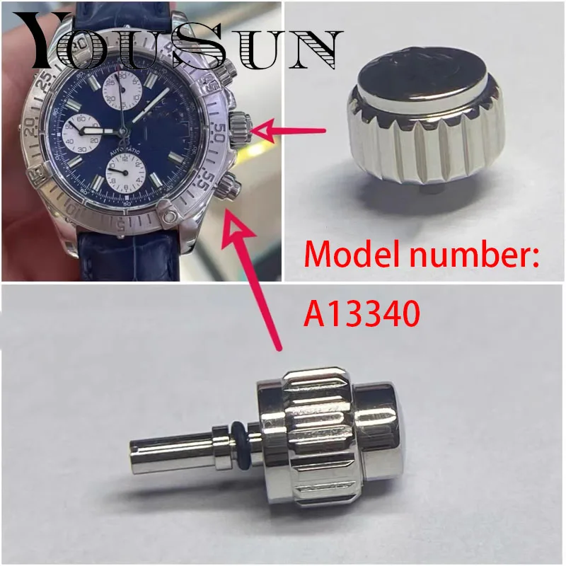 Per Breitling Super Ocean Series A13340 Pulsante Della Testa Dell'Orologio Regolare Il Tempo Accessori Per Strumenti Di Riparazione Dell'Orologio In A