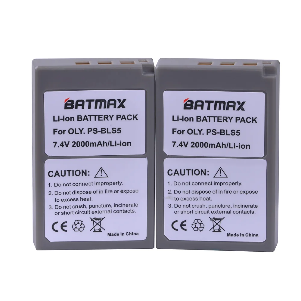 Batteria Muslimex Ps-Bls5 Bls-5 Bls-50 Per Batteria Fotocamera Olympus, Batteria Digitale, Penna E-Pl2 E-400 Fotocamera