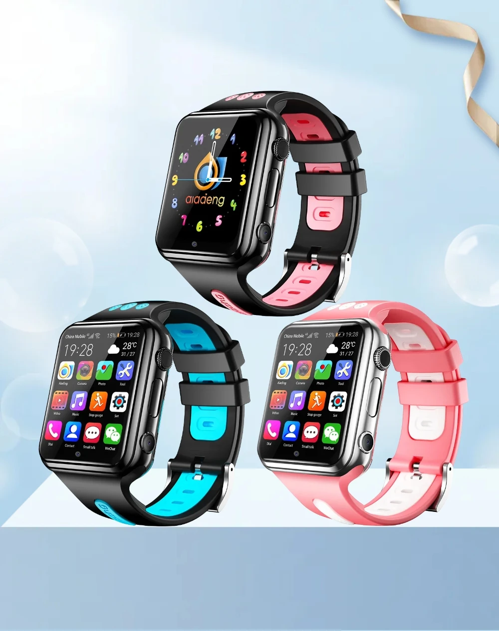 Smart Watch Per Bambini Per Bambini Posizionamento Gps 4G Sim Card Sos Telefonata 16 + 2Gb App Store 2Mp Dual Camera Face Id Impermeabile W5