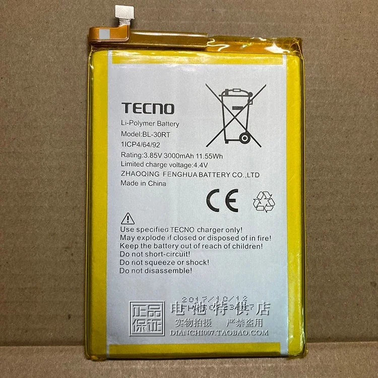 Per Tecno K8 K8 W5 50At N9 Batteria Del Telefono Bl-30Rt Pannello Del Telefono Della Batteria