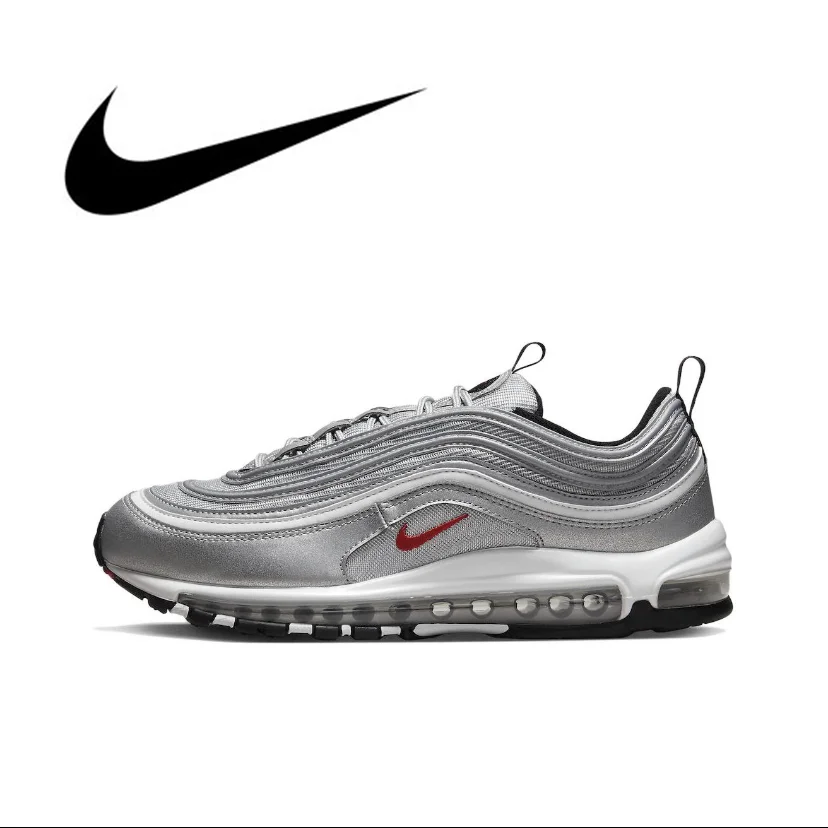 Nike Air Max 97 Scarpe Da Corsa Per Uomo E Donna Argento Vintage Classico Resistente All'Usura Unisex