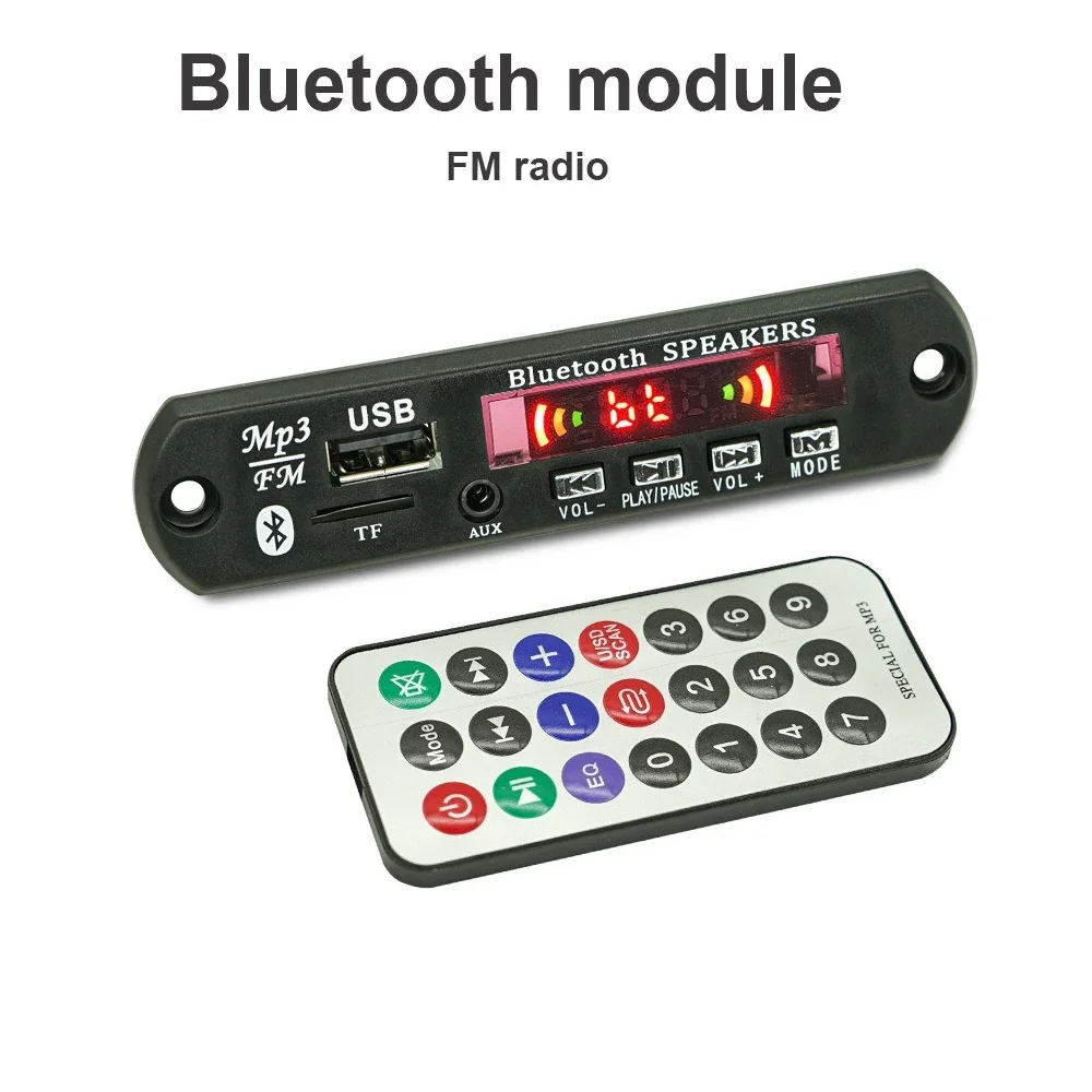 Modulo Bluetooth Ricevitore 9V-12V Wma Mp3 Decoder Board Car Audio Speaker Board Usb Tf Fm Radio Module Con Telecomando