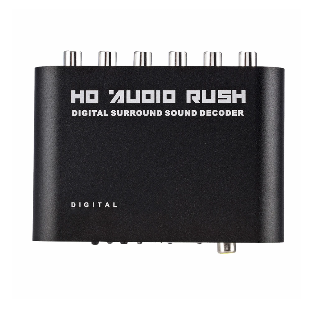 Convertitore Audio Dac Stereo Ac3 Da Digitale Ad Analogico A 5.1 Canali Optical Spdif Coassiale Aux Amplificatore Decodificatore Da 3.5Mm A 6Rca