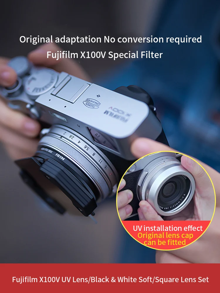 Nisi Uv Lens Set Di Filtri A Messa A Fuoco Morbida Nera Per Lenti Di Riduzione Della Luce Polarizzante Morbida Per Fujifilm X100V Accessori Per Fotoca