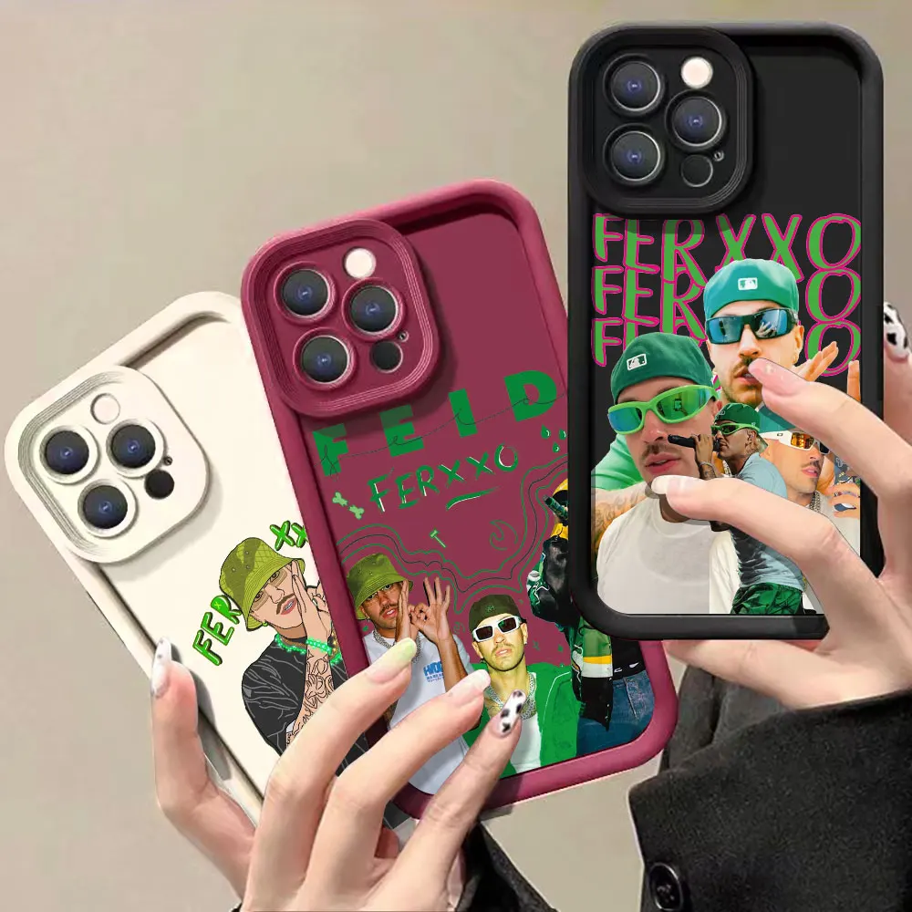 Singer Feid Ferxxo Sixdo Singer Case Per Iphone 15 14 13 12 11 Pro Max 8 7 Plus X Xs Se Xsmax Liquid Eye Ladder Cover Antiurto