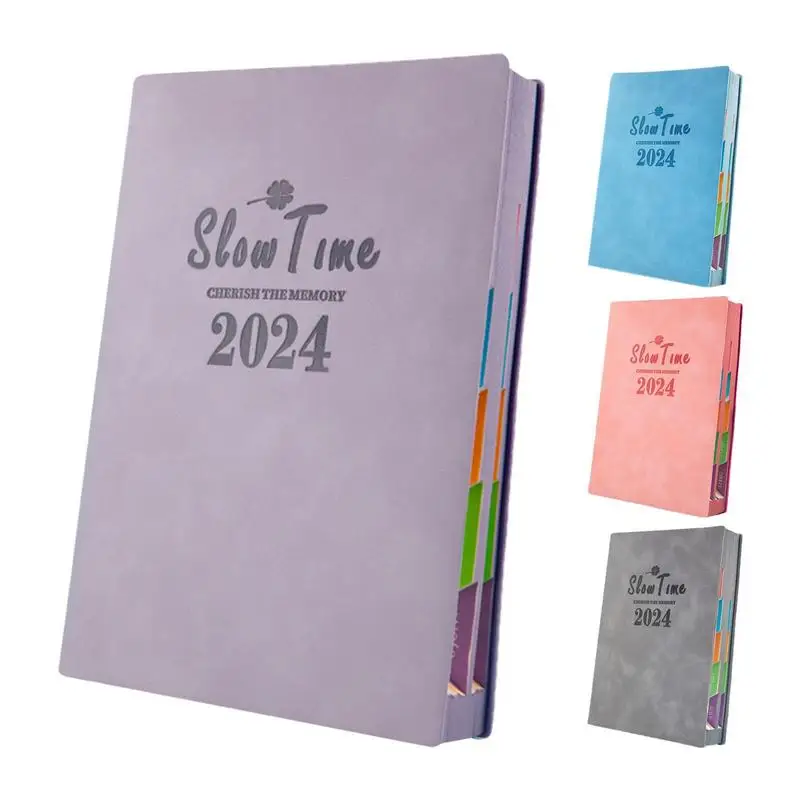 Calendario Notebook 2024 Calendario Notebook Pianificatore Mensile Agenda Settimanale Organizer A5 Notebook Agenda Giornaliera Copertina In Pelle