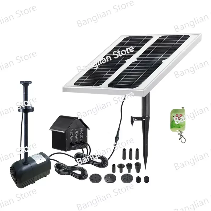 Fuente Alimentada Por Energia Solar, Bomba De Agua Centrinifuga Con Bateria, Fuente De Jardin De Paisaje Solar