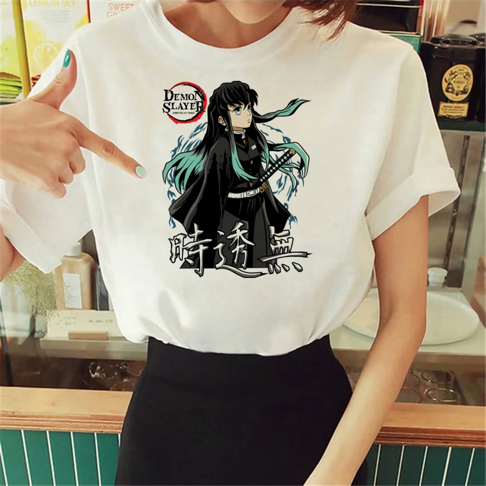 Muichiro Tokito T Shirt Donna Harajuku Designer Streetwear Tee Abbigliamento Donna Harajuku