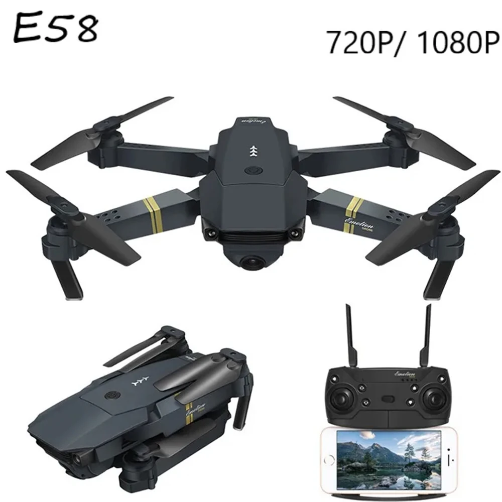 Hot Eachine E58 Drone Wifi Fpv Con Telecamera Grandangolare Hd 1080P/720P Modalità Di Attesa Alta Braccio Pieghevole A 4 Assi Rc X Pro Rtf Quadcopter
