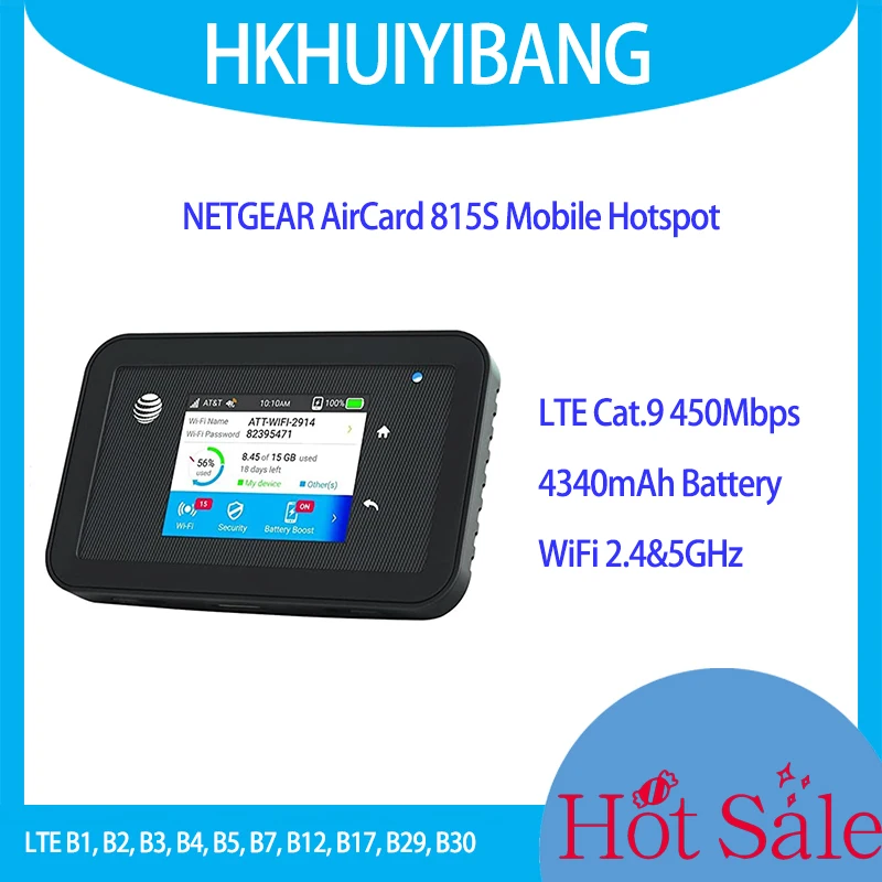Sbloccato Netgear Aircard Ac815S 4G 450M Mobile Hotspot 4340Mah 4G Lte Modem Portatile Wifi Con Sim Card