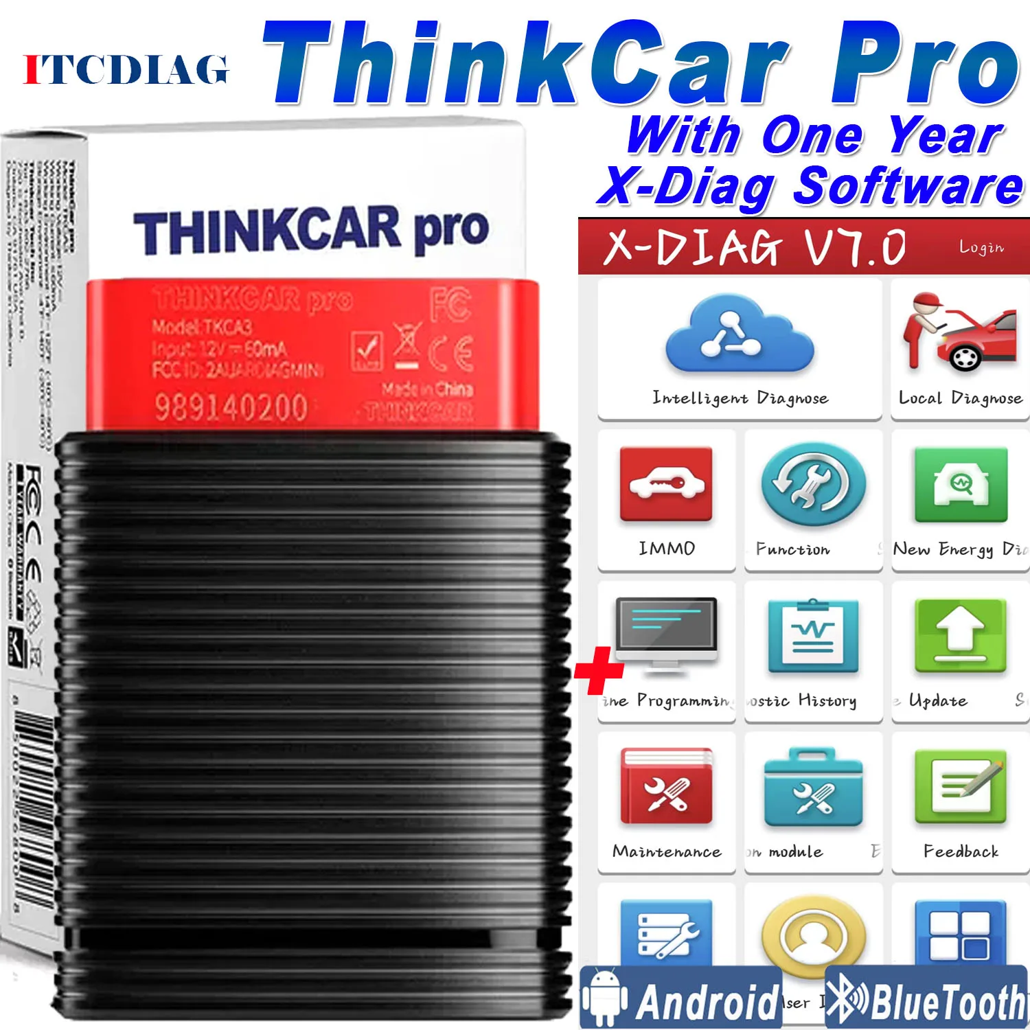 Thinkcar Pro Supporto Lampeggiante Dz Diagzone Diag-Zone X-Diag Xdiag Xd Tutti I Sistemi Scanner Obd2 Pk Golo Easydiag Dbscar2 Thinkdiag