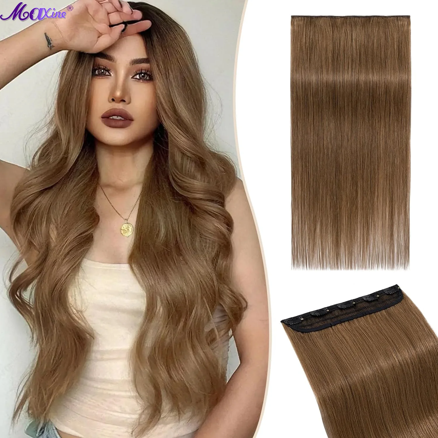 Clip Dritta Marrone Cioccolato Nelle Estensioni Dei Capelli Remy Clip Per Estensioni Dei Capelli Veri In Capelli Umani Un Pezzo Cinque Clip In Capelli