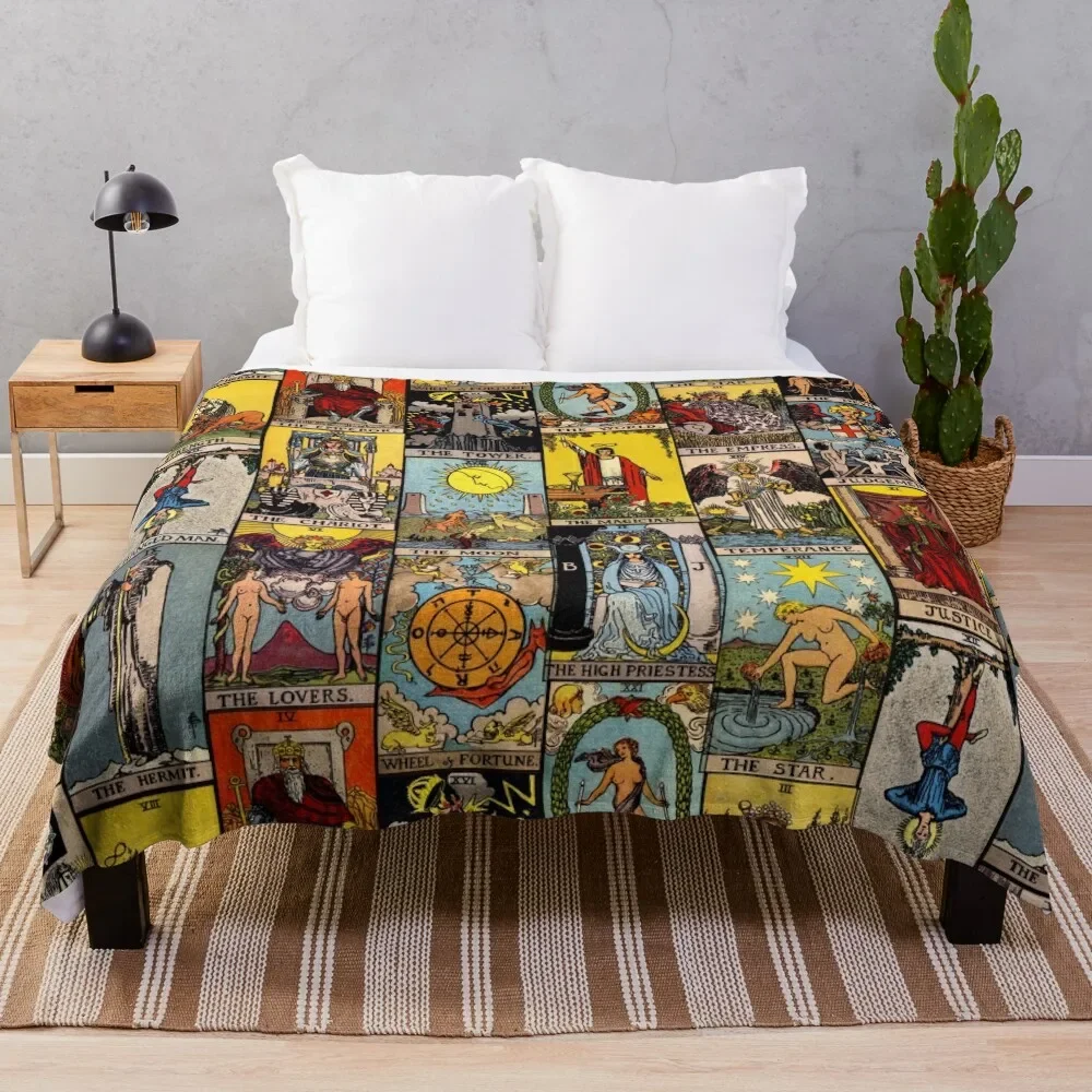 The Major Arcana Of Tarot Throw Blanket Nap Bed Covers Coperte Morbide Sciolte