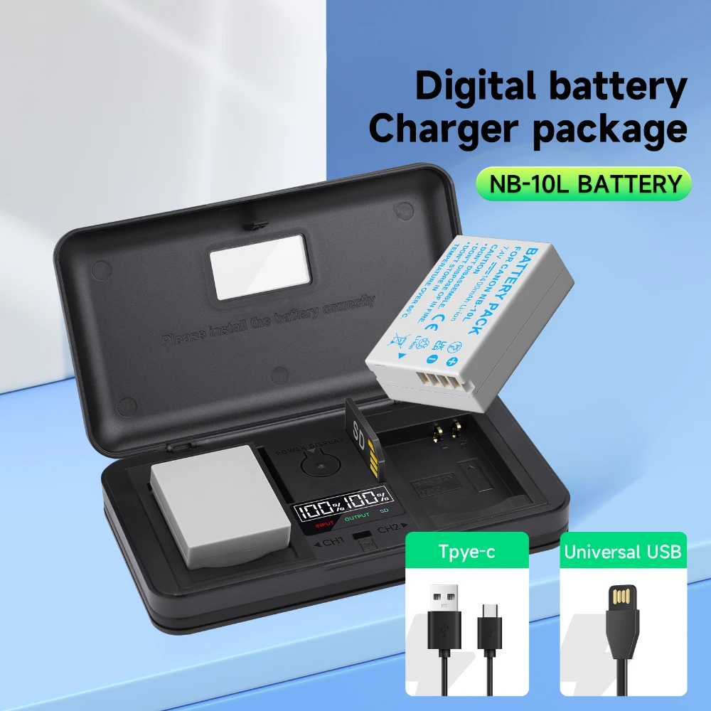 Palo Nb-10L Nb10L Nb 10L Batteria + Usb Dual Charger Case Per Canon Sx40 Hs Sx40Hs Sx50 Powershot Sx40 Hs Sx50 Hs Sx60 Hs Camera