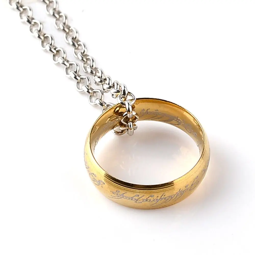 Costume Lord Of Rings Diy Outfit Cosplay Gandalf Hobbit Ring Of Power Catena Pendente Ad Anello In Stile Semplice