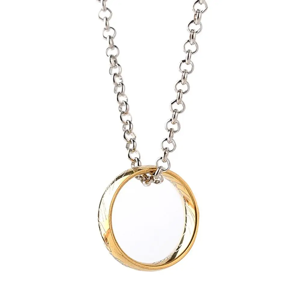 Outfit Cosplay Lord Of Rings Costume Di Moda Gandalf Hobbit Collana Con Un Anello Catena Con Ciondolo Ad Anello In Stile Semplice