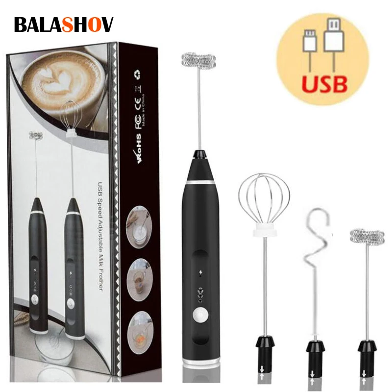 Montalatte Elettrico Frusta Mixer Montanti Portatili Usb Mini Caffettiera Frullatore Wireless Per Caffè Cappuccino Crema Casa