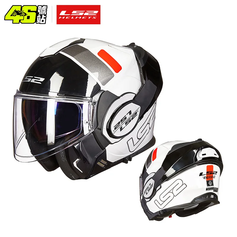 Originale Ls2 Ff399 Flip Up Moto Rcycle Casco Ls2 Valiant Dual Visor Caschi Integrali Moto Capacete Cascos