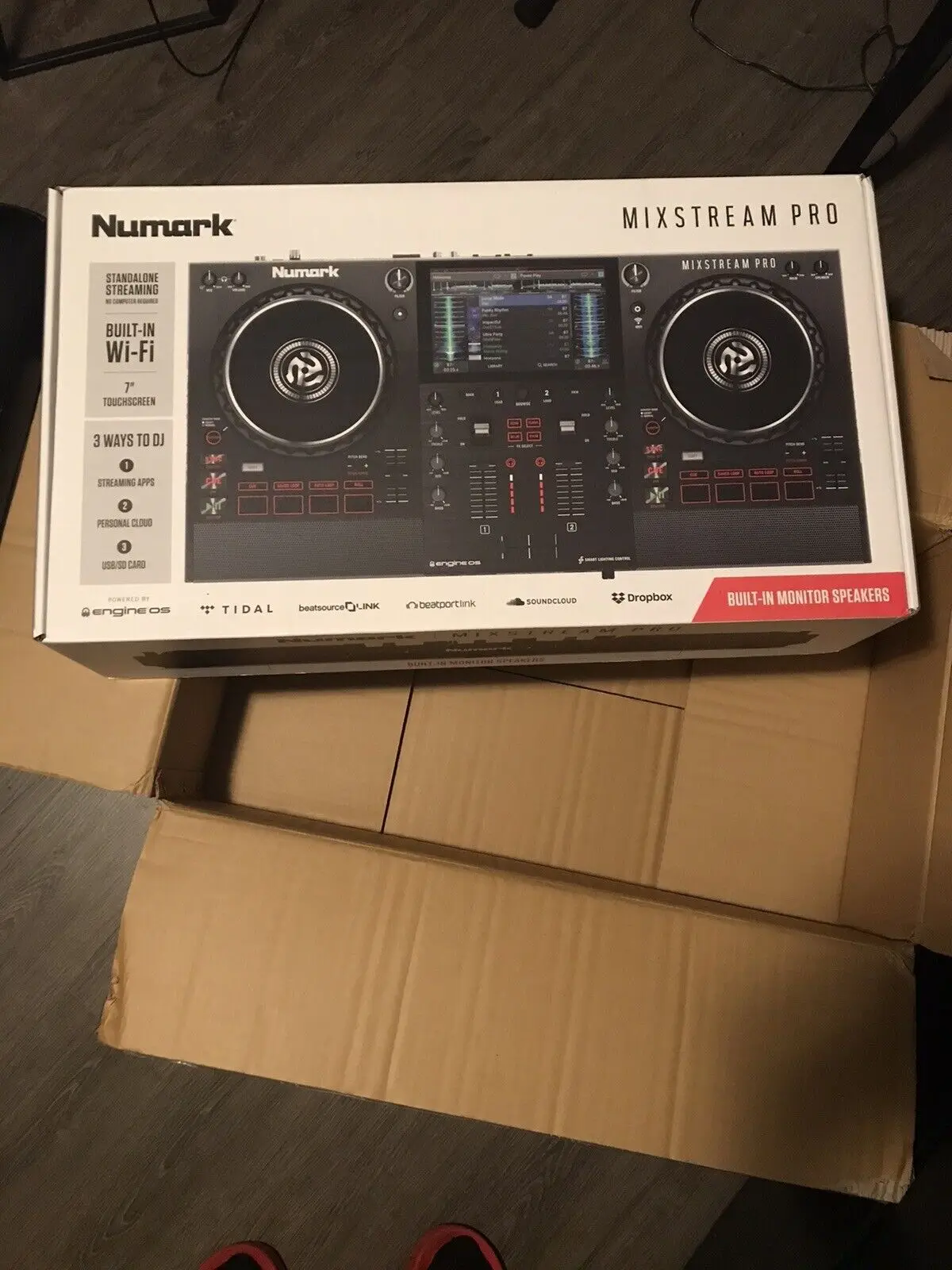 Nuovissimo Controller Dj In Streaming Numark Mixstream Pro + Autonomo-Nero Con Custodia.