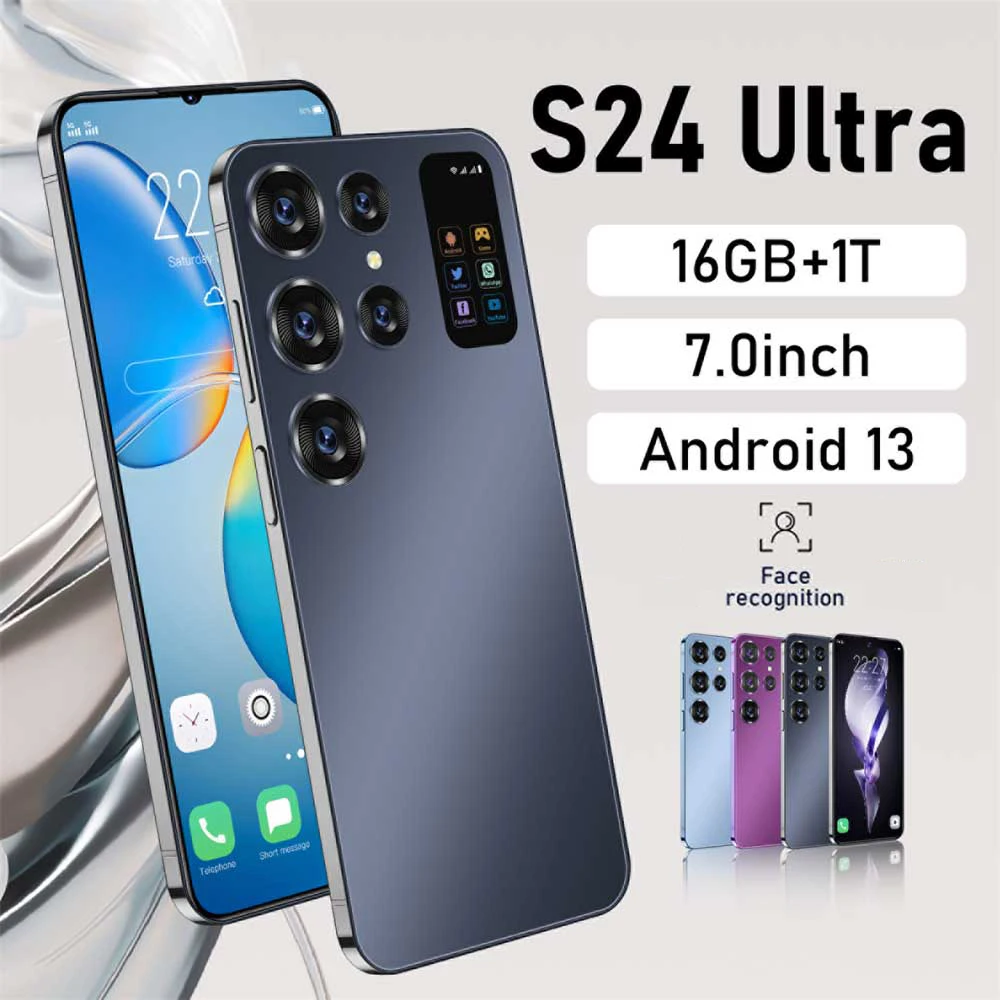 2024 Telefoni Cellulari S24 Ultra Originali 16Gb + 1Tb Dual Sim Face Unlock Smartphone Android Cellulare 7000Mah