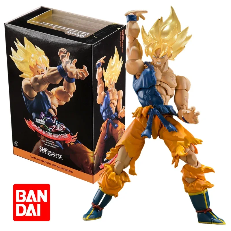 Bandai S.H. Figuarts Super Saiyan Son Goku Dragon Ball Z Tamashii Nations 15Th Anniversary World Tour Edizione Esclusiva Figura