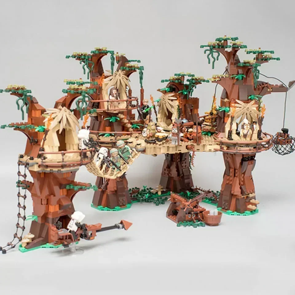 In Magazzino The Ewok Village 1990 Pcs Star Building Blocks Mattoni 10236 Giocattoli Modello Educativo Regali Di Natale Di Compleanno Per Bambini