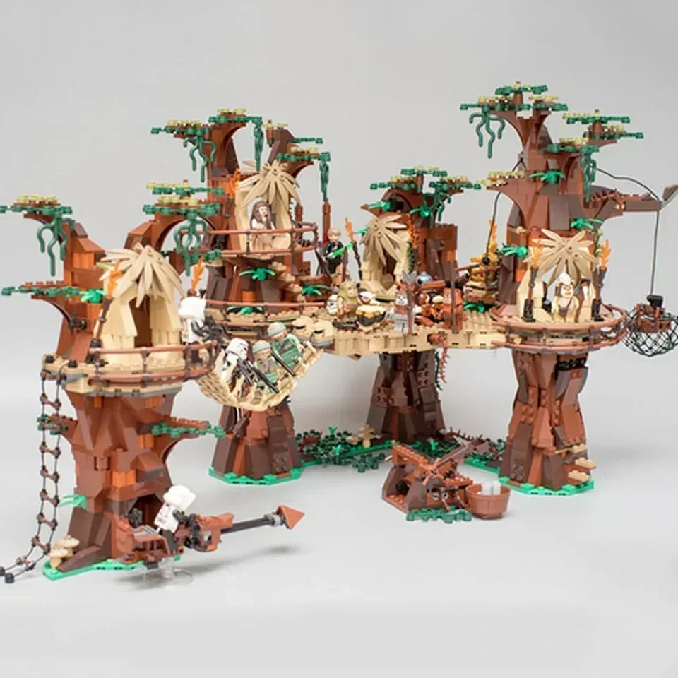 In Magazzino The Ewok Village 1990 Pcs Star Building Blocks Mattoni 10236 Giocattoli Modello Educativo Regali Di Natale Di Compleanno Per Bambini