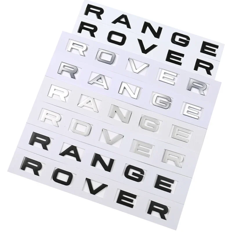 3D Car Front Hood Range Rover Emblem Logo Stickers Per Bonnet Letters Range Rover Sport L494 L322 L320 Evoque Vogue Accessori