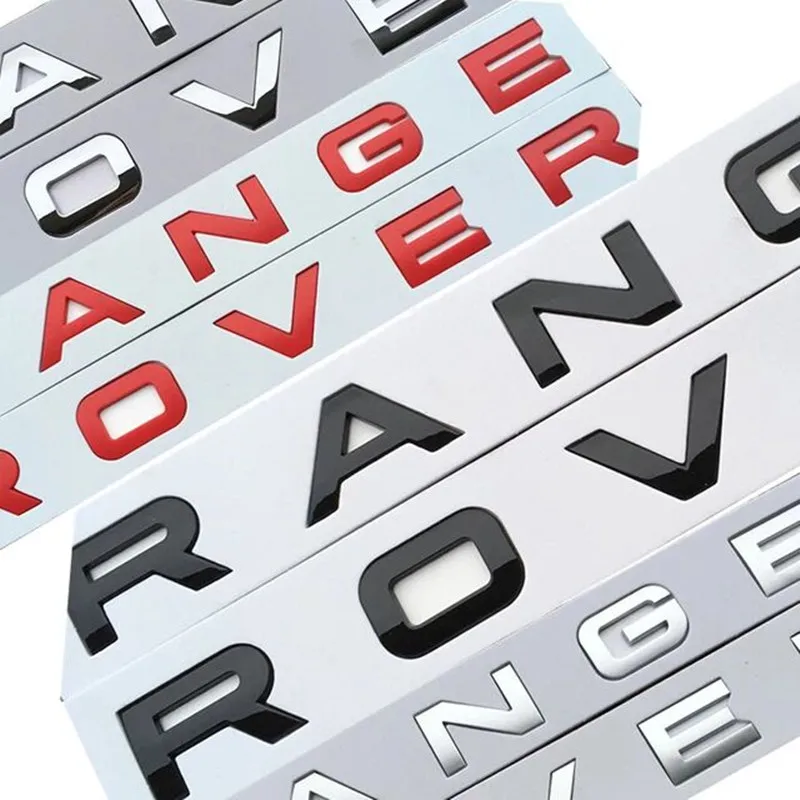 3D Logo Range Rover Emblema Auto Cofano Anteriore Cofano Lettere Adesivo Per Range Rover Sport L494 L322 L320 Evoque Vogue Accessori