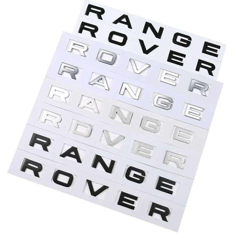 3D Car Front Hood Range Rover Emblem Logo Stickers Per Bonnet Letters Range Rover Sport L494 L322 L320 Evoque Vogue Accessori