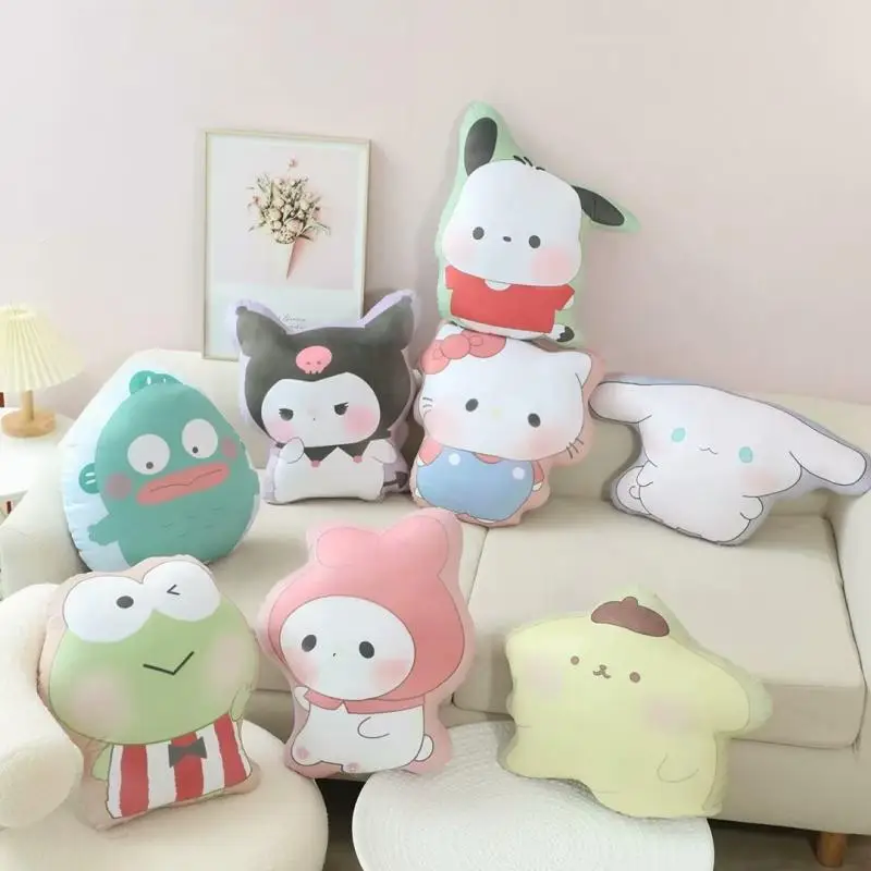 Kawaii Sanrio Hello Kitty Hanyodon Keroppi Cute Cartoon Pillow Office Cushion Nap Pillow Pillow Anime Characters Festival Gift