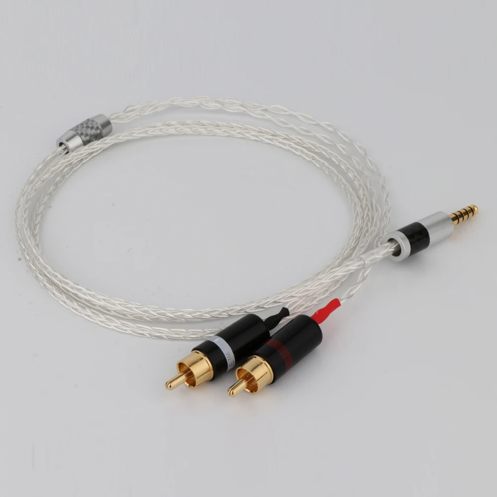 Preffair Ofc Cavo Audio Da 4.4Mm A 2Rca Cavo Audio Hifi Da Computer A Amplificatore Cavo Audio Da 4.4 A Doppio Cavo Rca